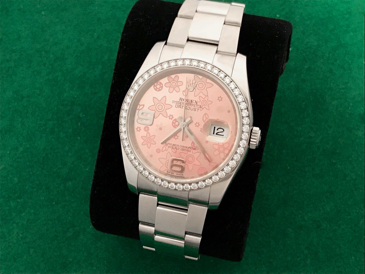 rolex with flowers