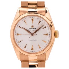 Rolex Pink Gold Oyster Perpetual Self Winding Wristwatch Ref 6084, circa 1950
