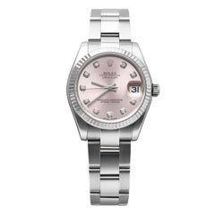 Rolex Pink Oyster Datejust Ladies Diamond Watch 178274