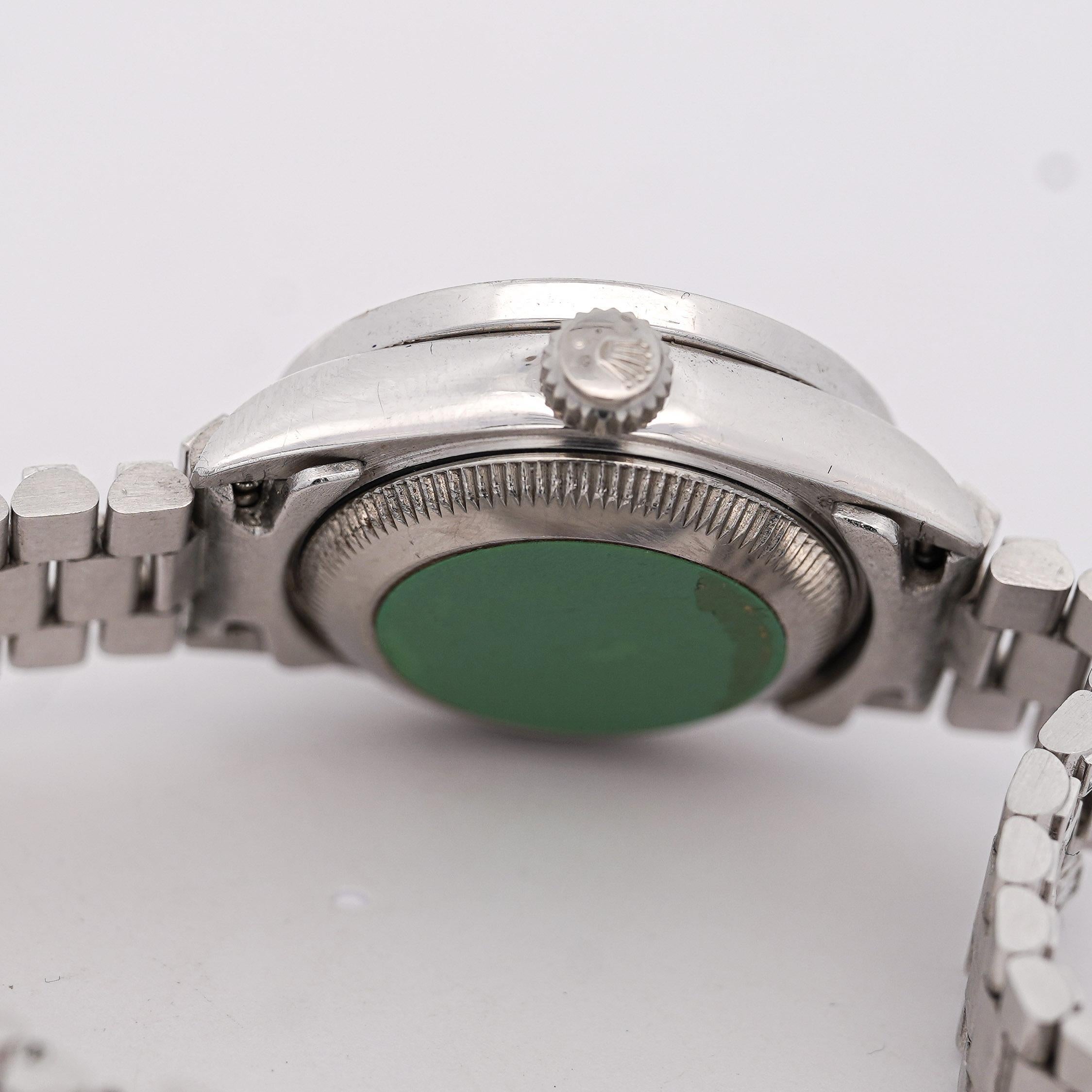 Women's Rolex Platinum DateJust Presidential 15 Carat Diamond 26mm Watch For Sale