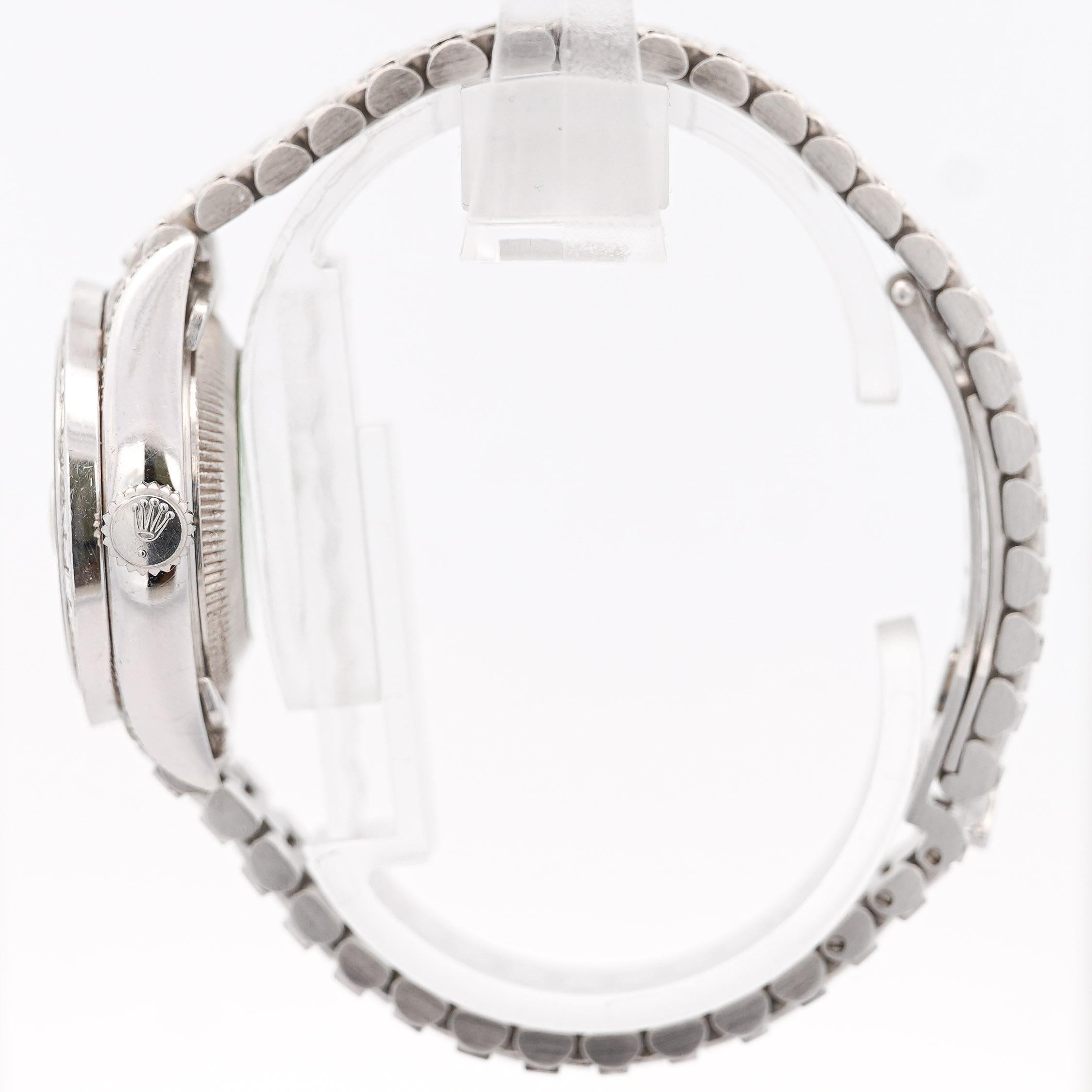 Rolex Platinum DateJust Presidential 15 Carat Diamond 26mm Watch For Sale 2