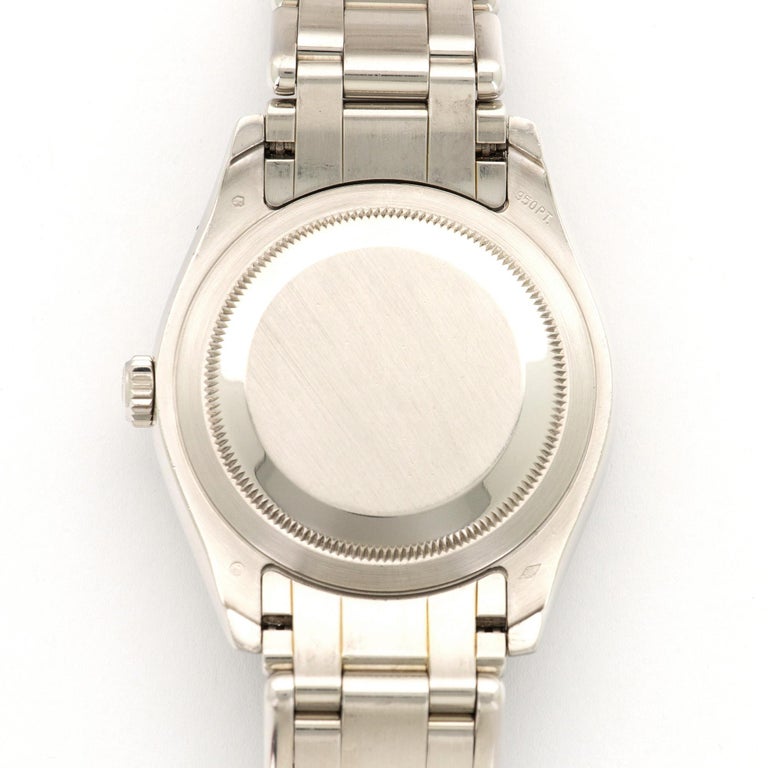 Rolex Platinum Day-Date Masterpiece Baguette Diamond Watch Ref. 18956 at  1stDibs | rolex baguette diamond bezel, rolex 18956 oyster perpetual,  baguette rolex