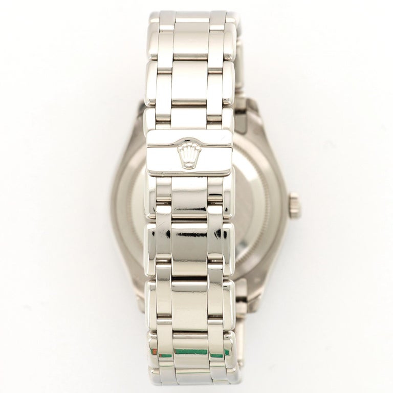 Rolex Platinum Day-Date Masterpiece Baguette Diamond Watch Ref. 18956 at  1stDibs | rolex 18956, 18956 rolex, rolex baguette diamond bezel