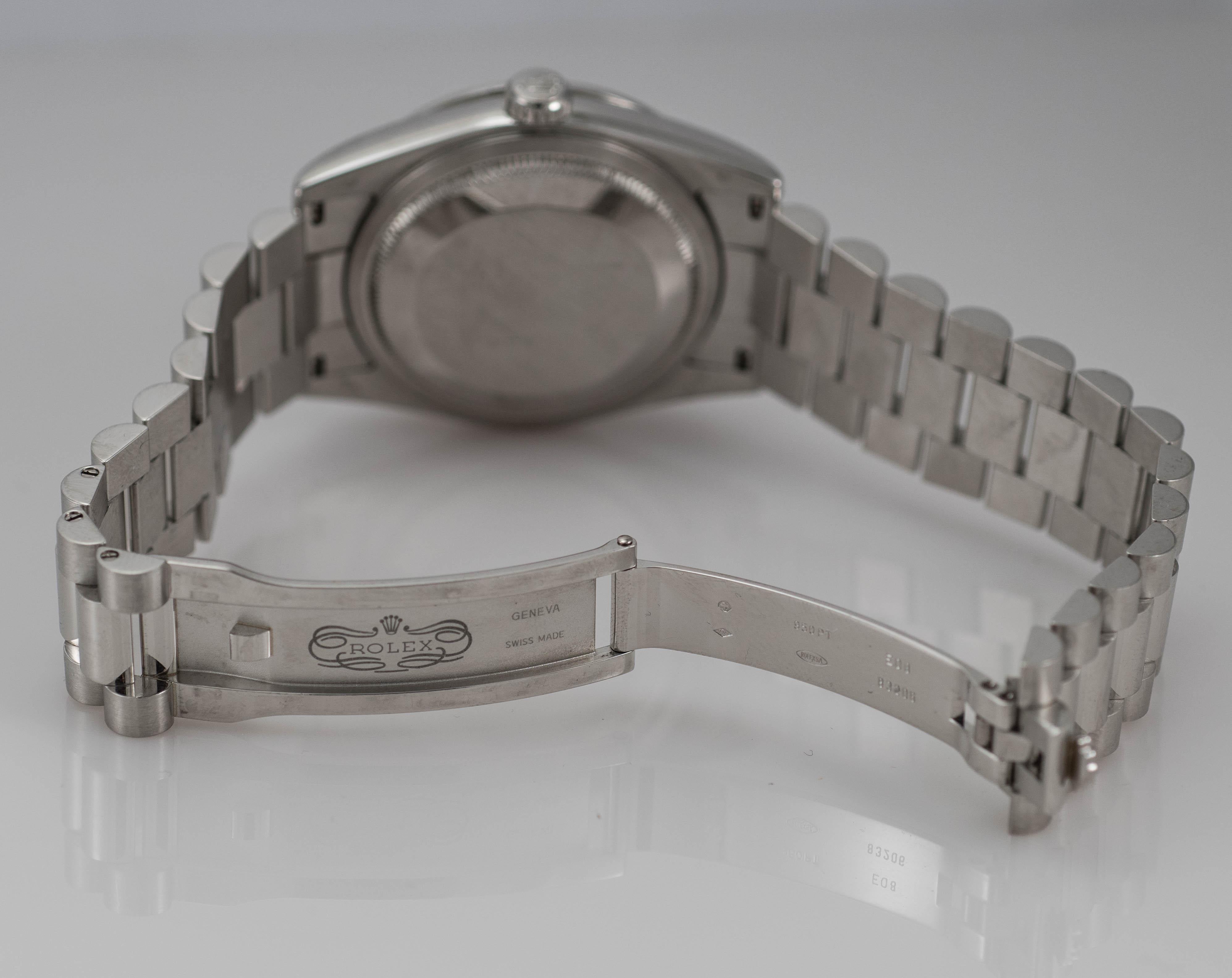 Rolex Platinum Ice Blue Diamond Day-Date 118346 Men’s Wristwatch with Box 2
