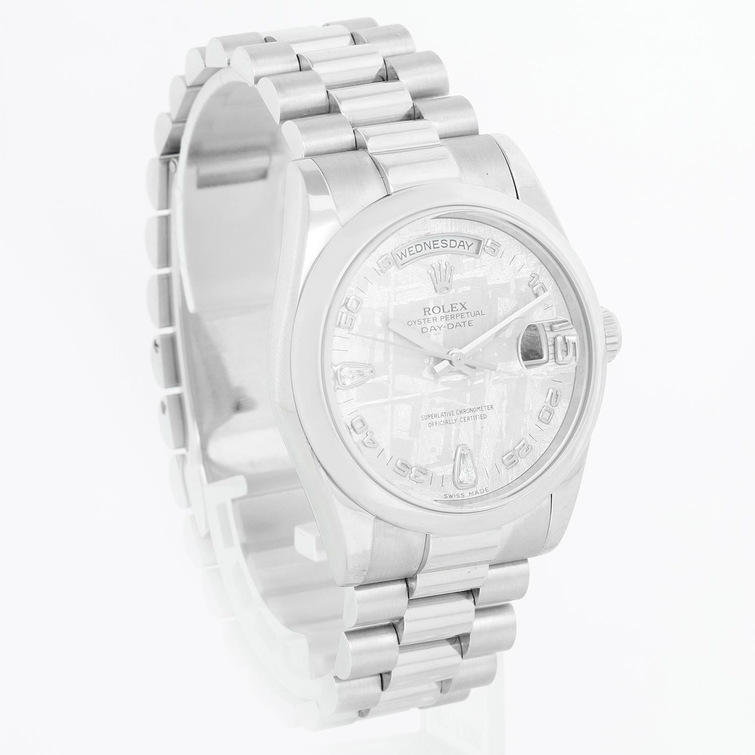 Rolex Platinum President  Orologio Day-Date da uomo 118206 In condizioni ottime in vendita a Dallas, TX