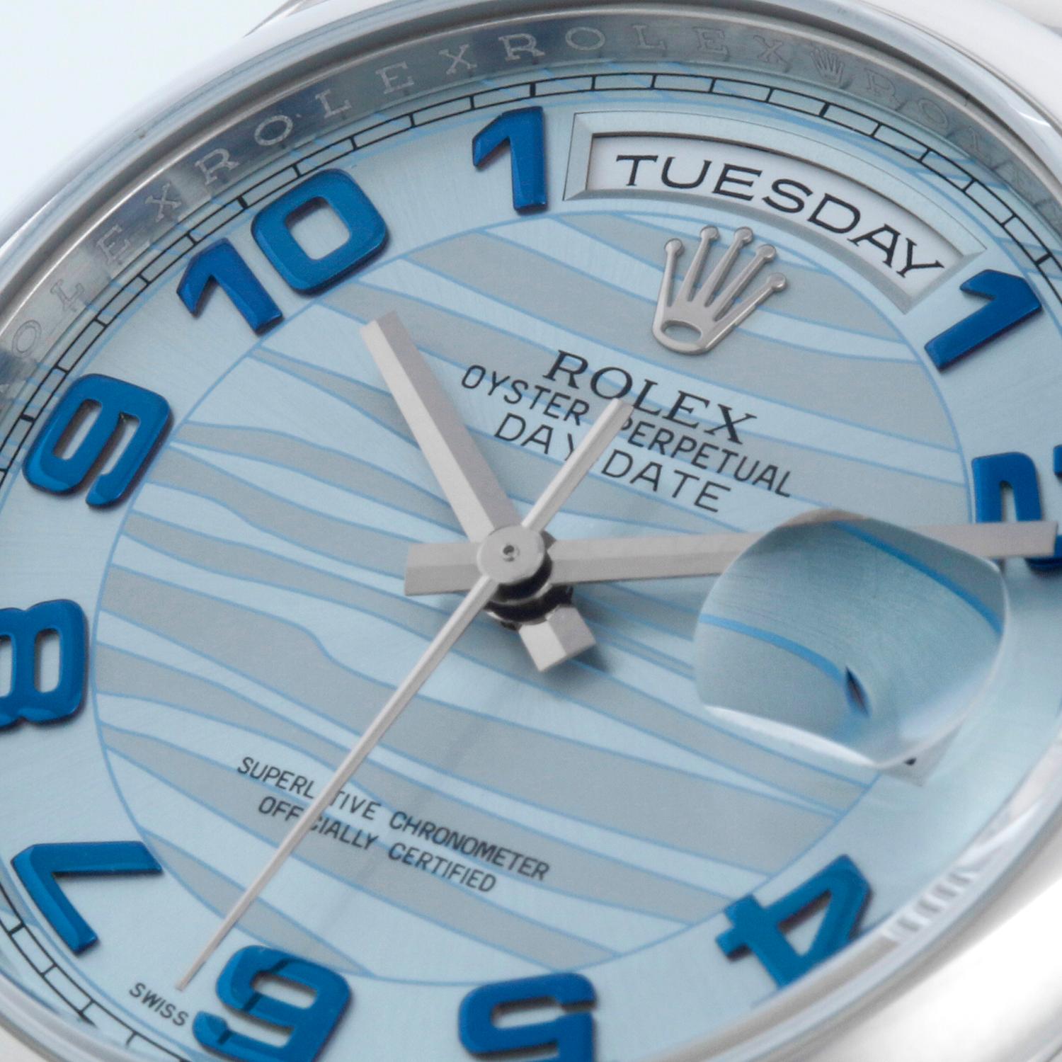 Rolex Platinum President  Day-Date Men's Watch 118206 For Sale 1