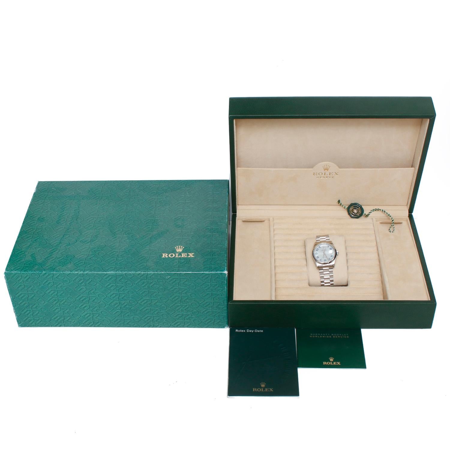 Rolex Platinum President  Day-Date Men's Watch 118206 For Sale 4