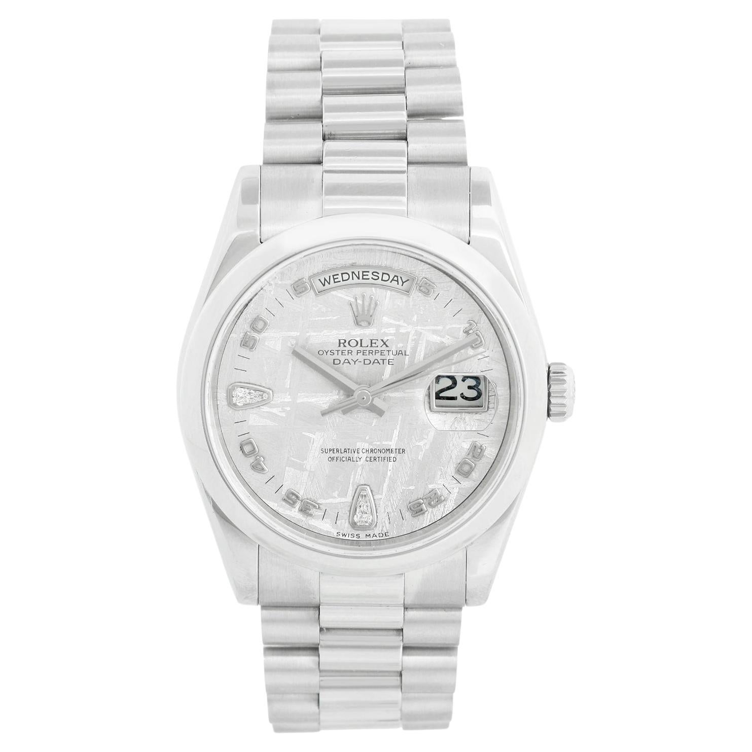 Rolex Platinum President  Day-Date Men's Watch 118206