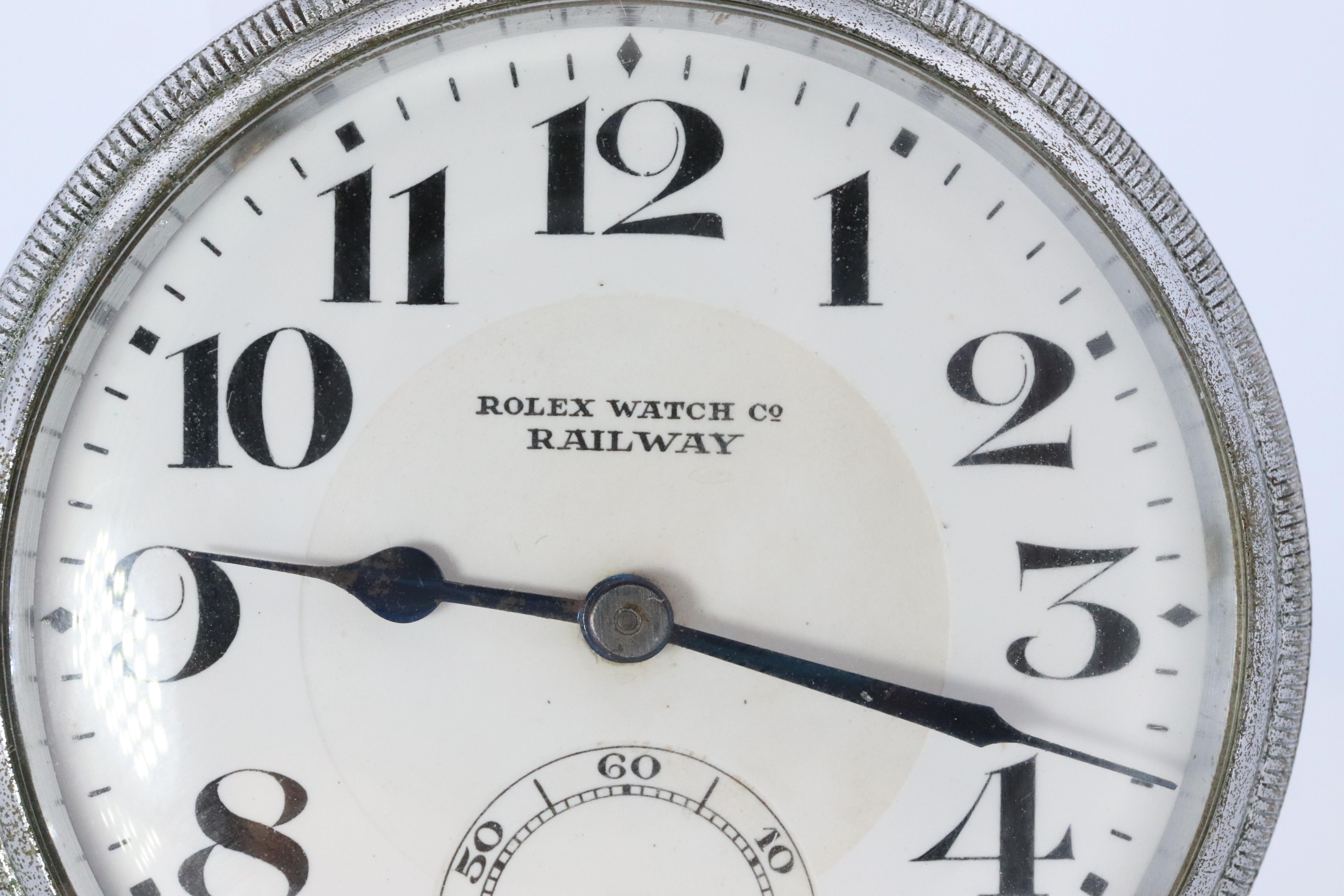 Art Déco Orologio da tasca Rolex. Antico orologio da taschino Rolex Watch Co Railway Working in vendita