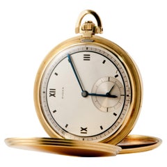 Rolex Pocket Watch Gold 18 Carat, circa 1950 Rolex Mouvement Precision