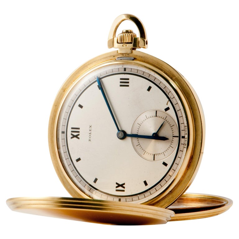Rolex Pocket Watch Gold 18 Carat, circa 1950 Rolex Mouvement Precision at 1stDibs