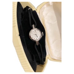 Rolex Precision 10K White Gold Retro c1950's Manual Cocktail Ladies Wristwatch.