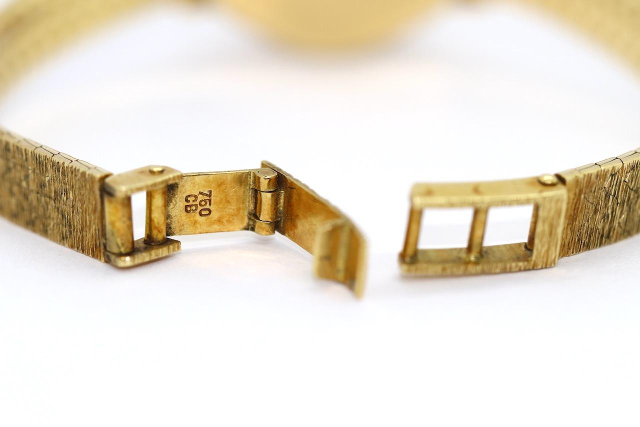Rolex Precision 18 Karat Gold Damenarmbanduhr im Angebot 5
