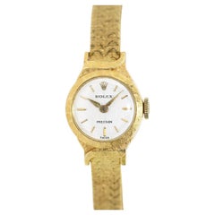 Retro Rolex Precision 18 Karat Gold Ladies Wrist Watch