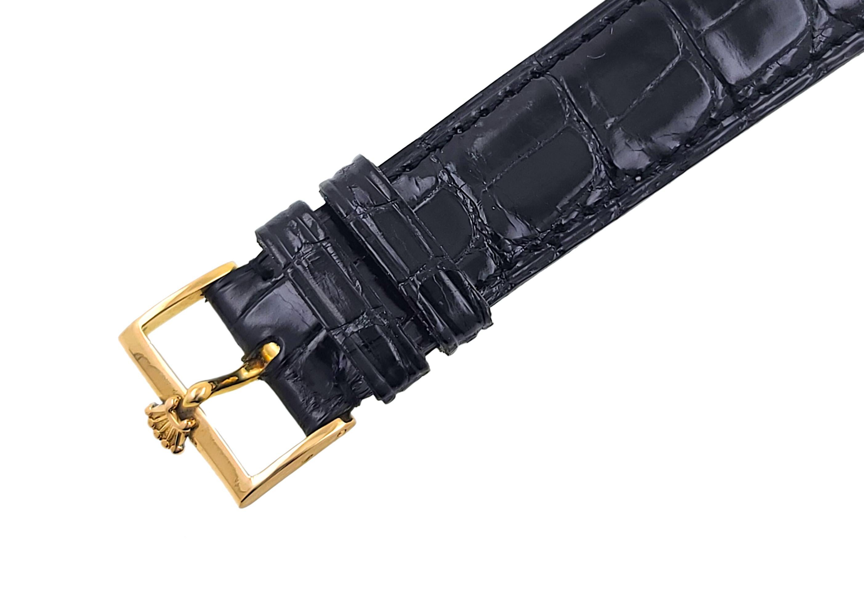 Rolex Precision Montre habillée en or rose 18 carats 3745 Cal 710 Superbalance Pre Oyster en vente 7