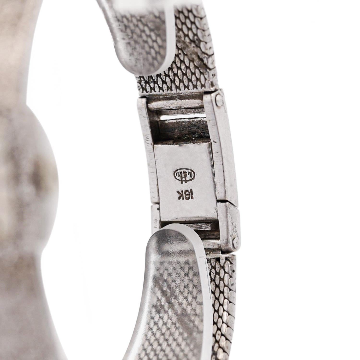 Rolex Precision 18K White Gold 18mm Diamond Bezel Watch For Sale 1