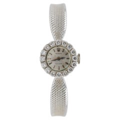 Montre pour femme Rolex Precision en or blanc 18 carats