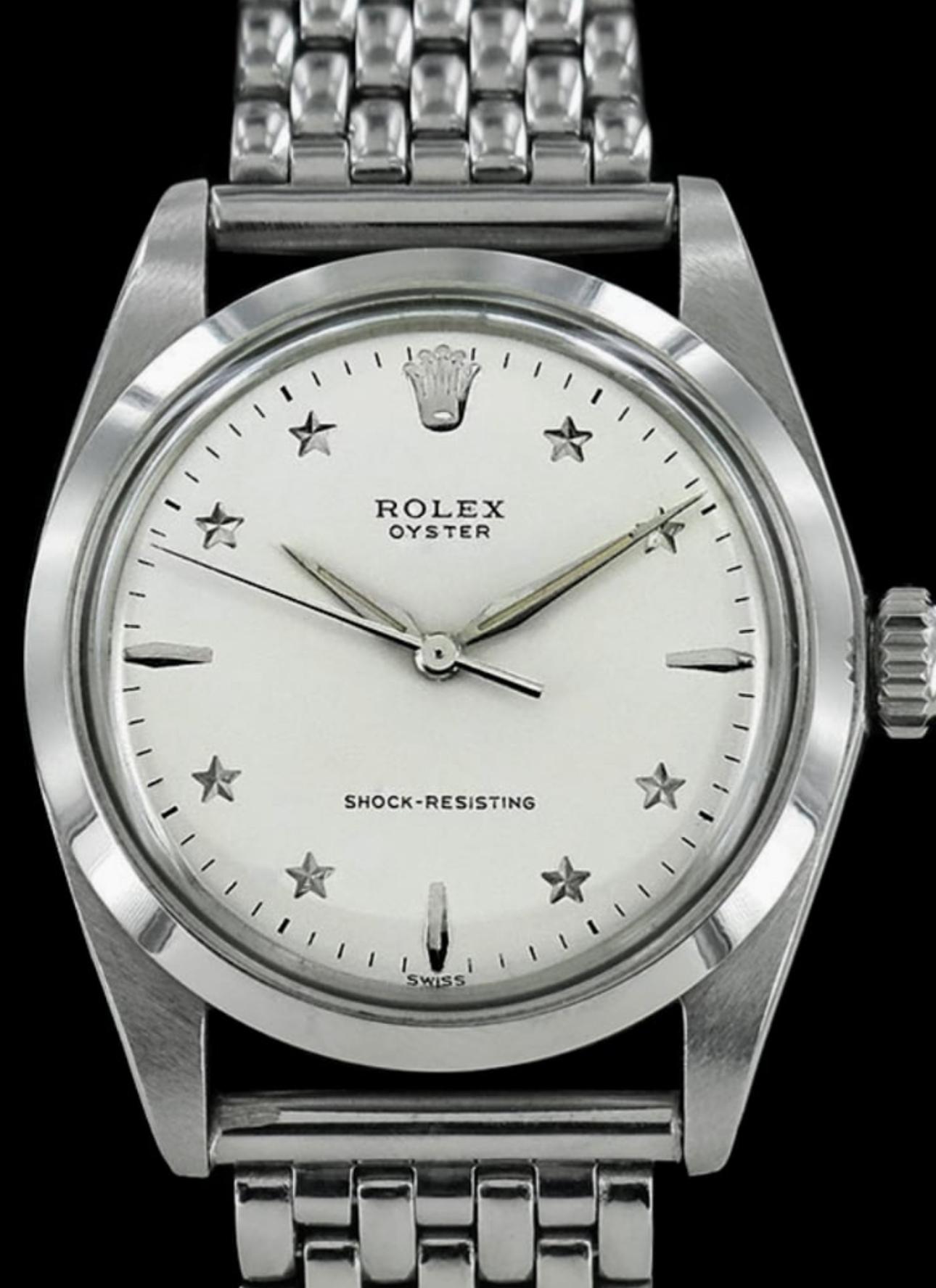 Rolex Precision 1940er Jahre Vintage Platin „Star Dial“ Damenuhr Extrem selten  im Angebot 3