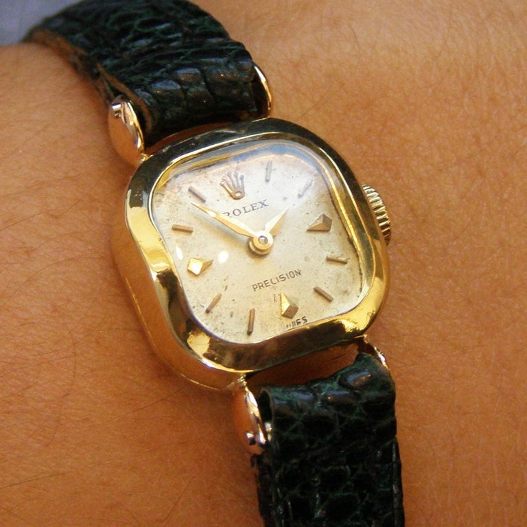 Rolex Precision 1950 Yellow Gold Lady Wirstwatch At 1stDibs rolex-precision-1950-yellow-gold-lady-wirstwatch-at-1stdibs
