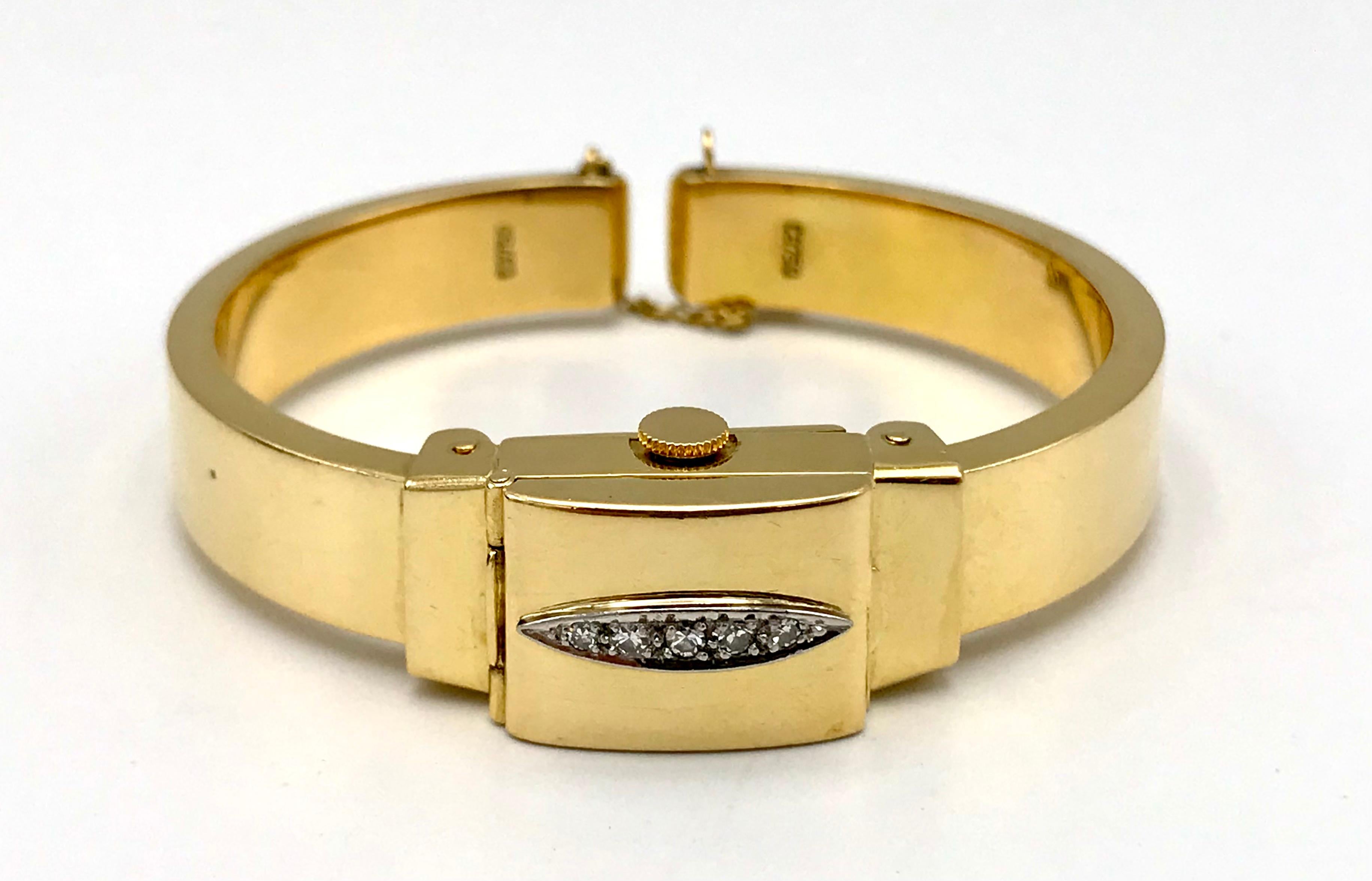 Rolex Precision 1960 Yellow Gold Diamond Ladies Wrist Watch Bracelet 3