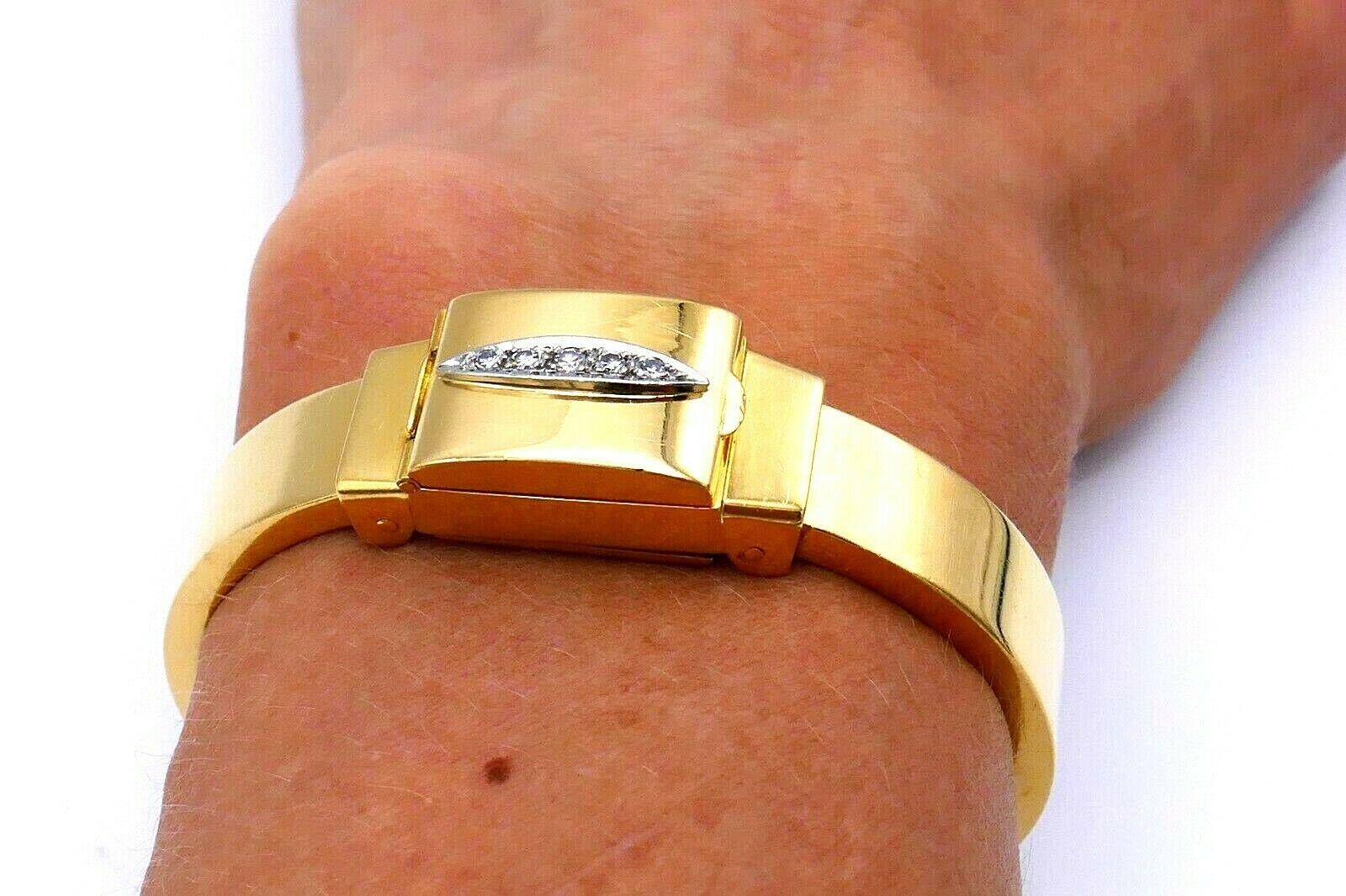 Rolex Precision 1960 Yellow Gold Diamond Ladies Wrist Watch Bracelet 5