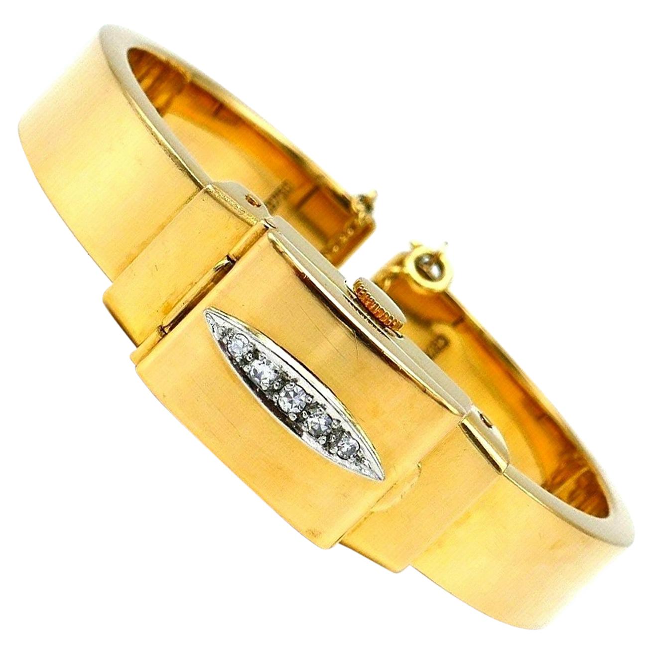 Rolex Precision 1960 Yellow Gold Diamond Ladies Wrist Watch Bracelet