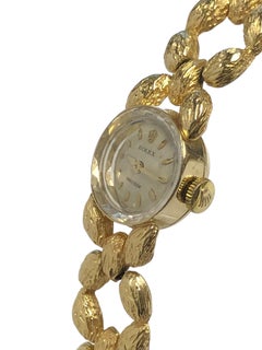 Rolex Precision 1960er Gelbgold Damenarmbanduhr Armband-Armbanduhr
