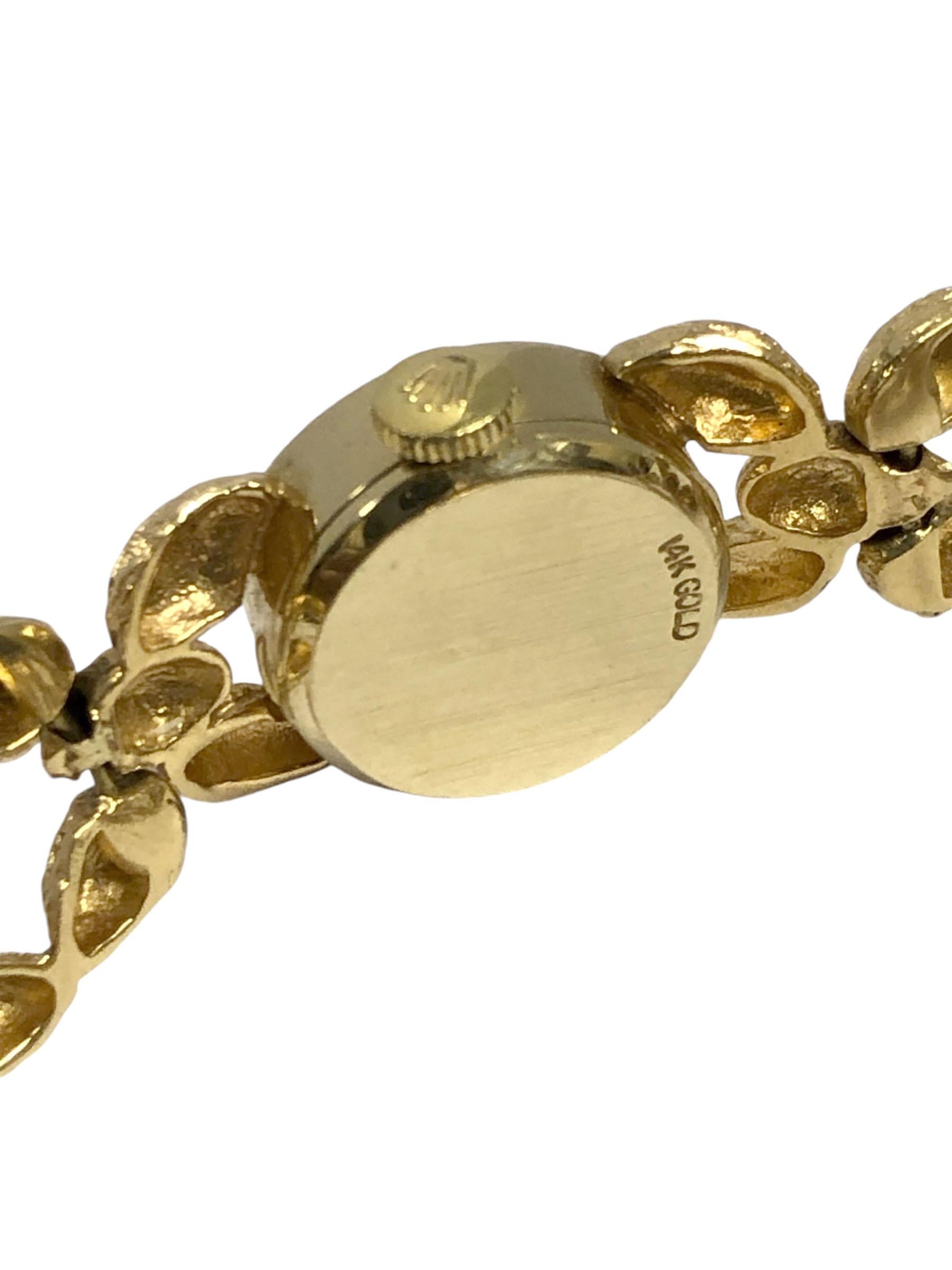 Women's Rolex Precision 1960s Yellow Gold Ladies Bracelet Wrist Watch