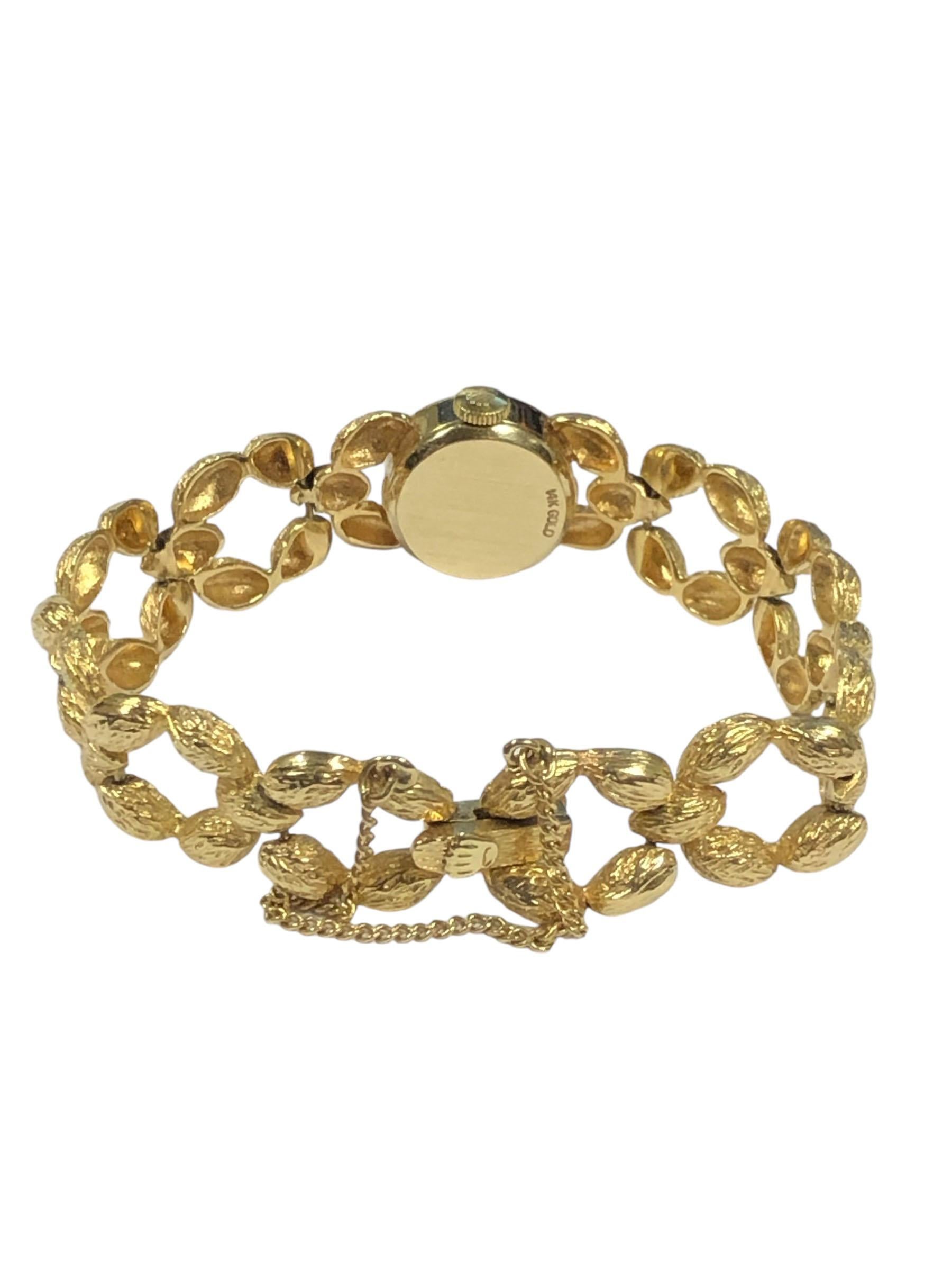 Rolex Precision 1960s Yellow Gold Ladies Bracelet Wrist Watch 2