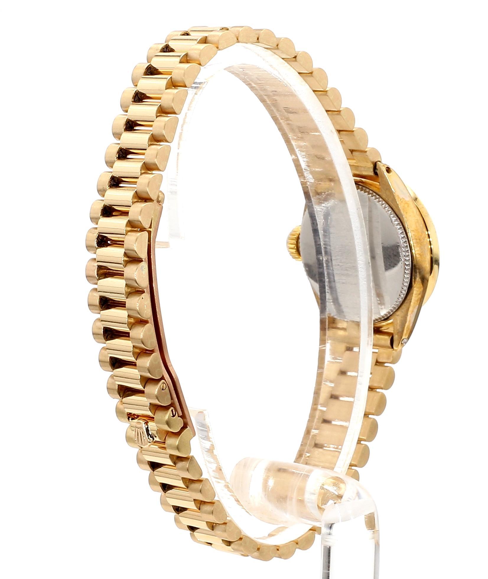 Rolex Precision 22mm Diamond Bezel 18K Gold Watch 1