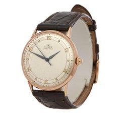 Rolex Precision 34 3745 Men's Rose Gold 2 Adjust Watch