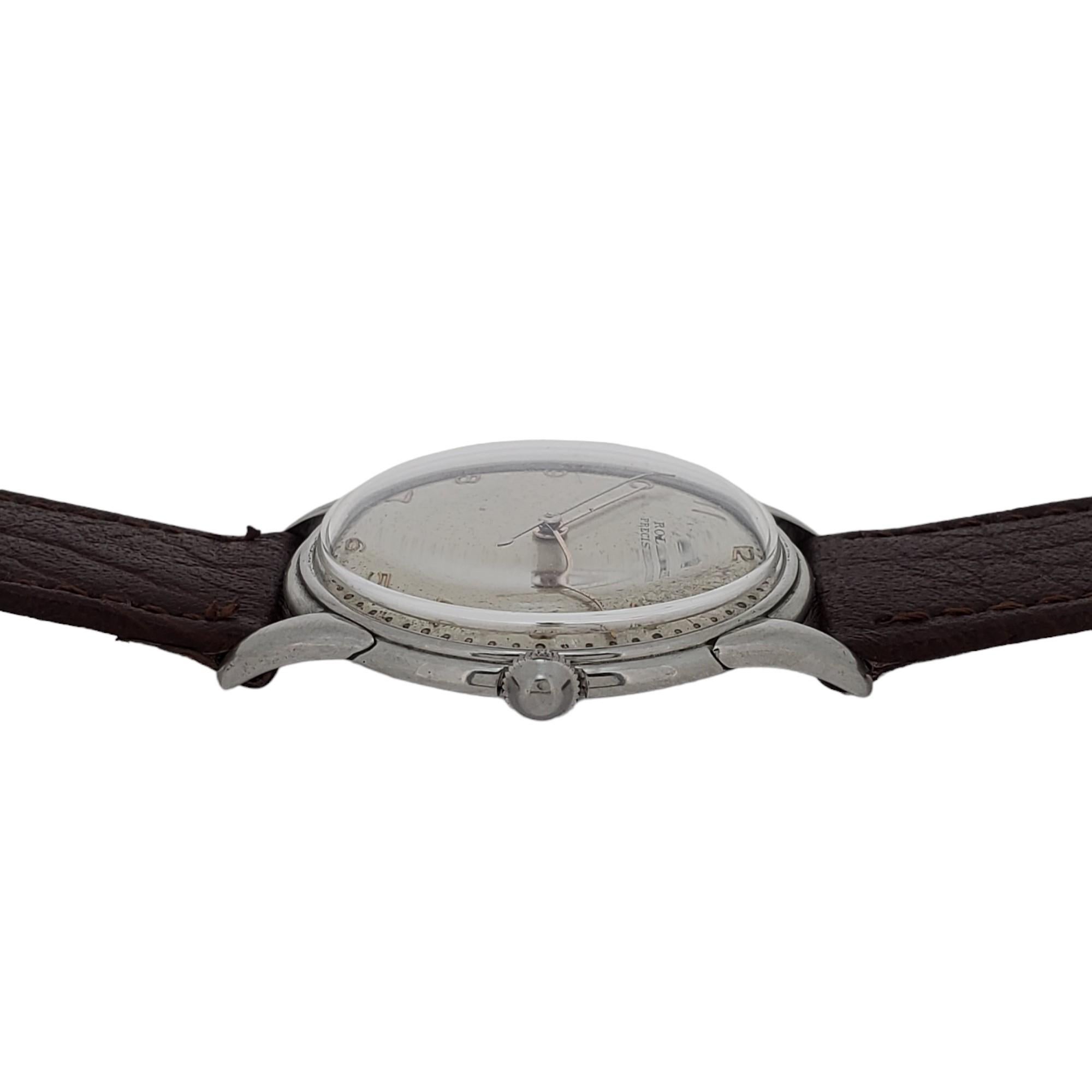 Men's Rolex Precision 4219 stainless steel watch, Circa 1950's  All original