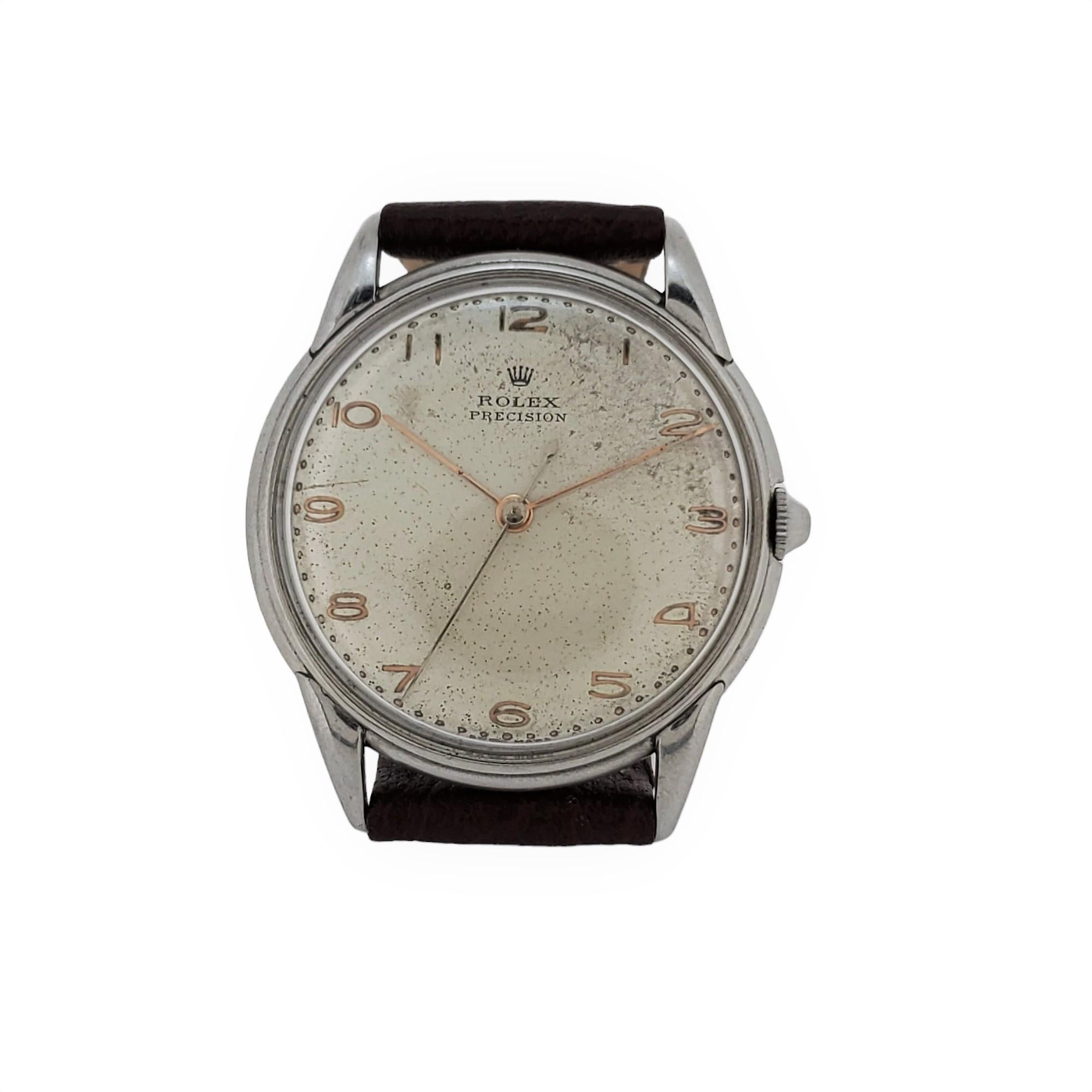 Rolex Precision 4219 stainless steel watch, Circa 1950's  All original 2