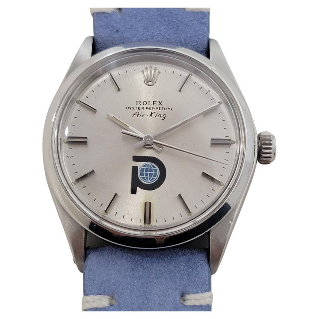 Rolex Precision 5500 Air King 34m Mens 1970s Pan Am Air Dial Automatic RA627B