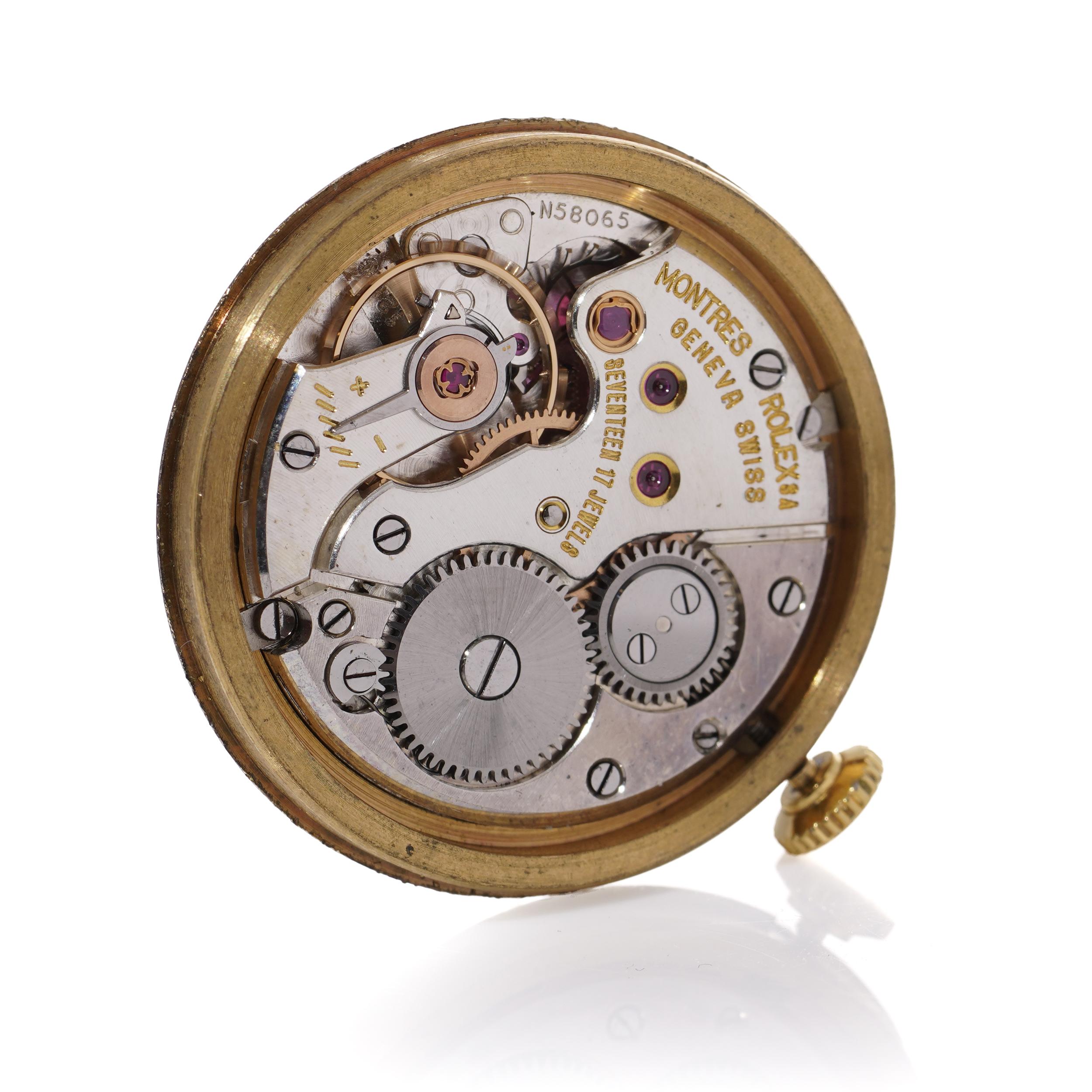 Rolex Precision 9kt. gold men's manual winding wristwatch with Dennison case  7