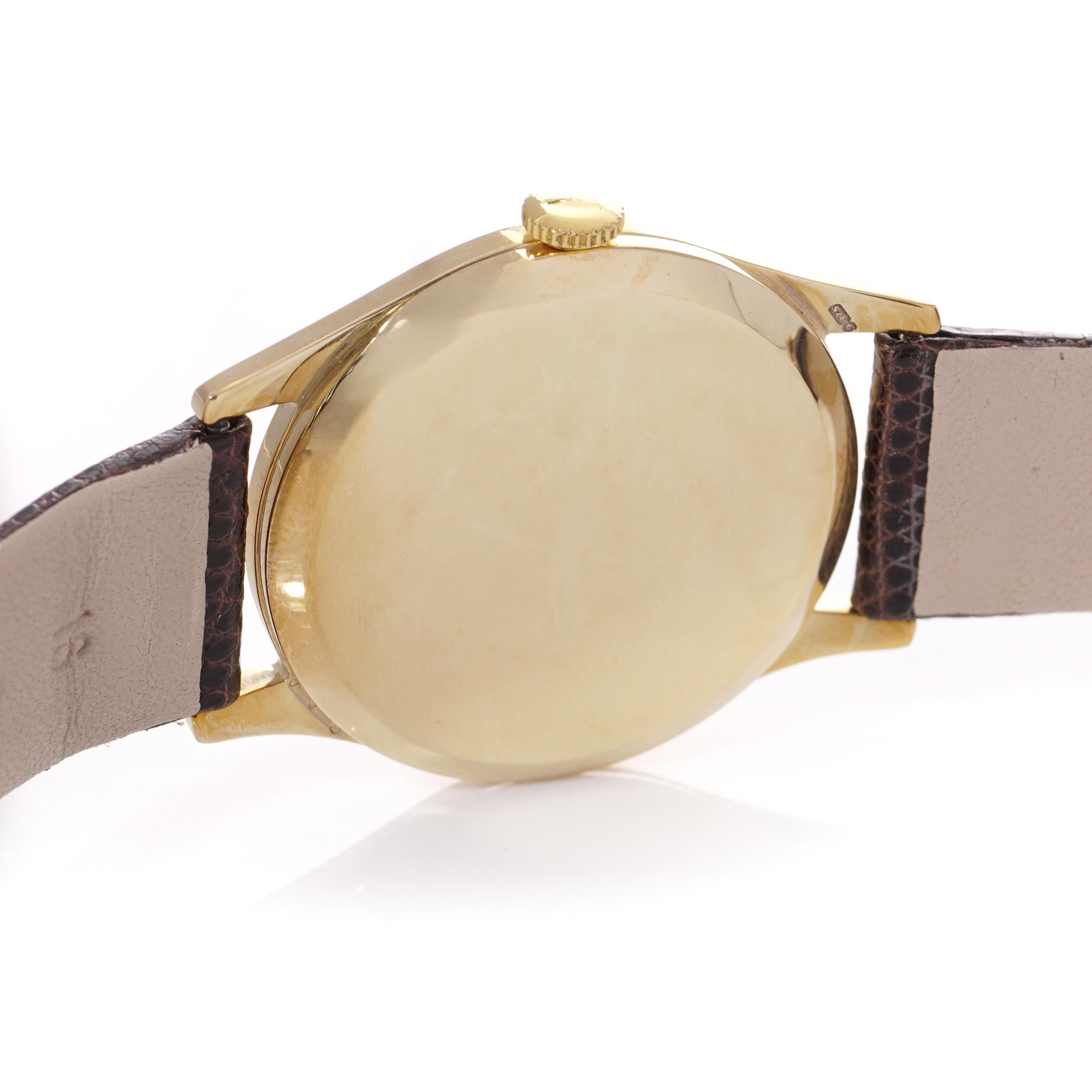 Rolex Precision 9kt. gold men's manual winding wristwatch with Dennison case  3