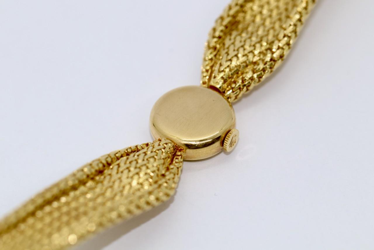 Rolex Precision Bow Vintage Ladies Wrist Watch, 18 Karat Gold 3
