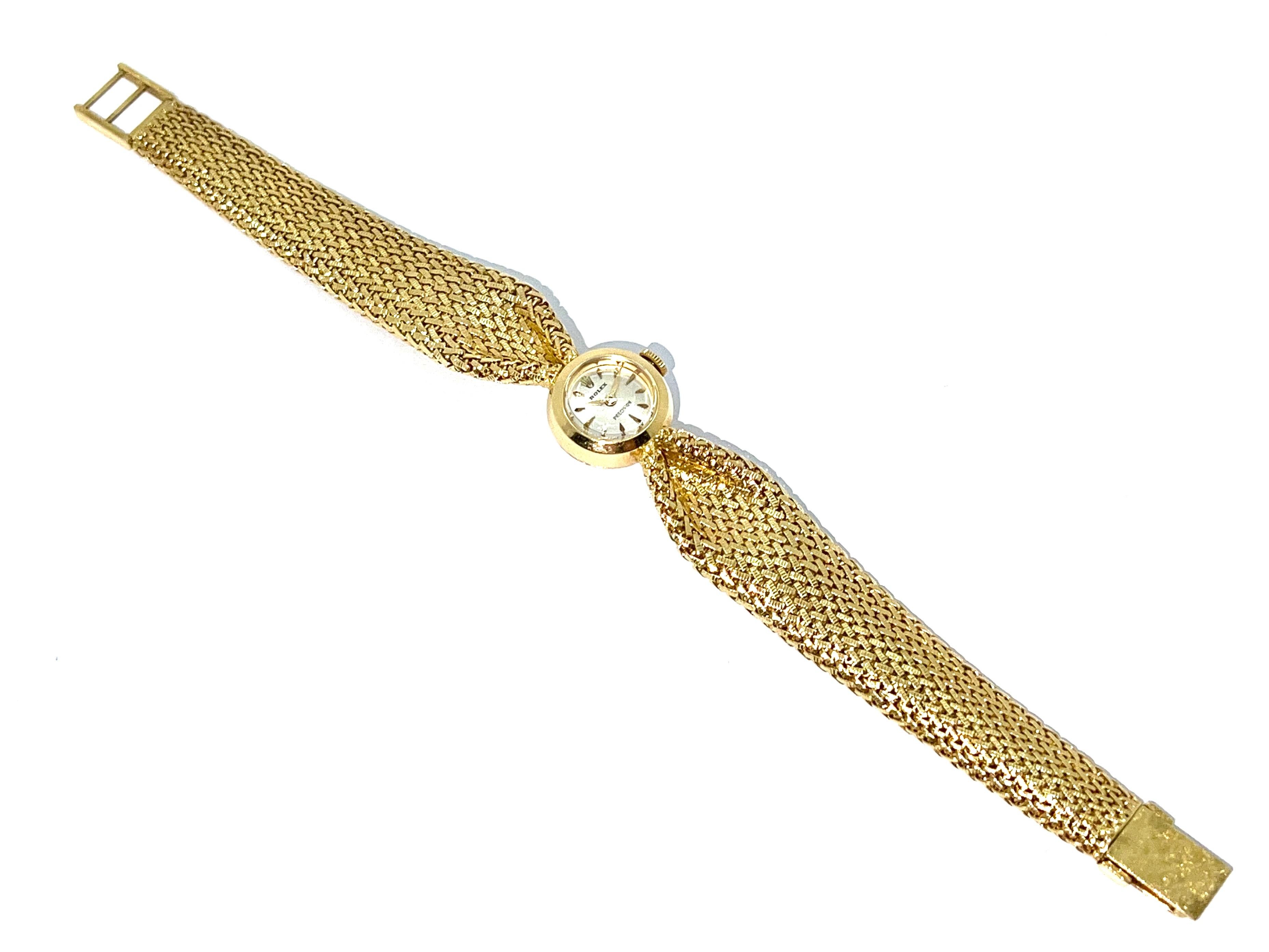 Women's Rolex Precision Bow Vintage Ladies Wrist Watch, 18 Karat Gold