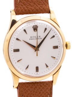 Rolex Precision Dress Model 18 Karat Yellow Gold, circa 1957