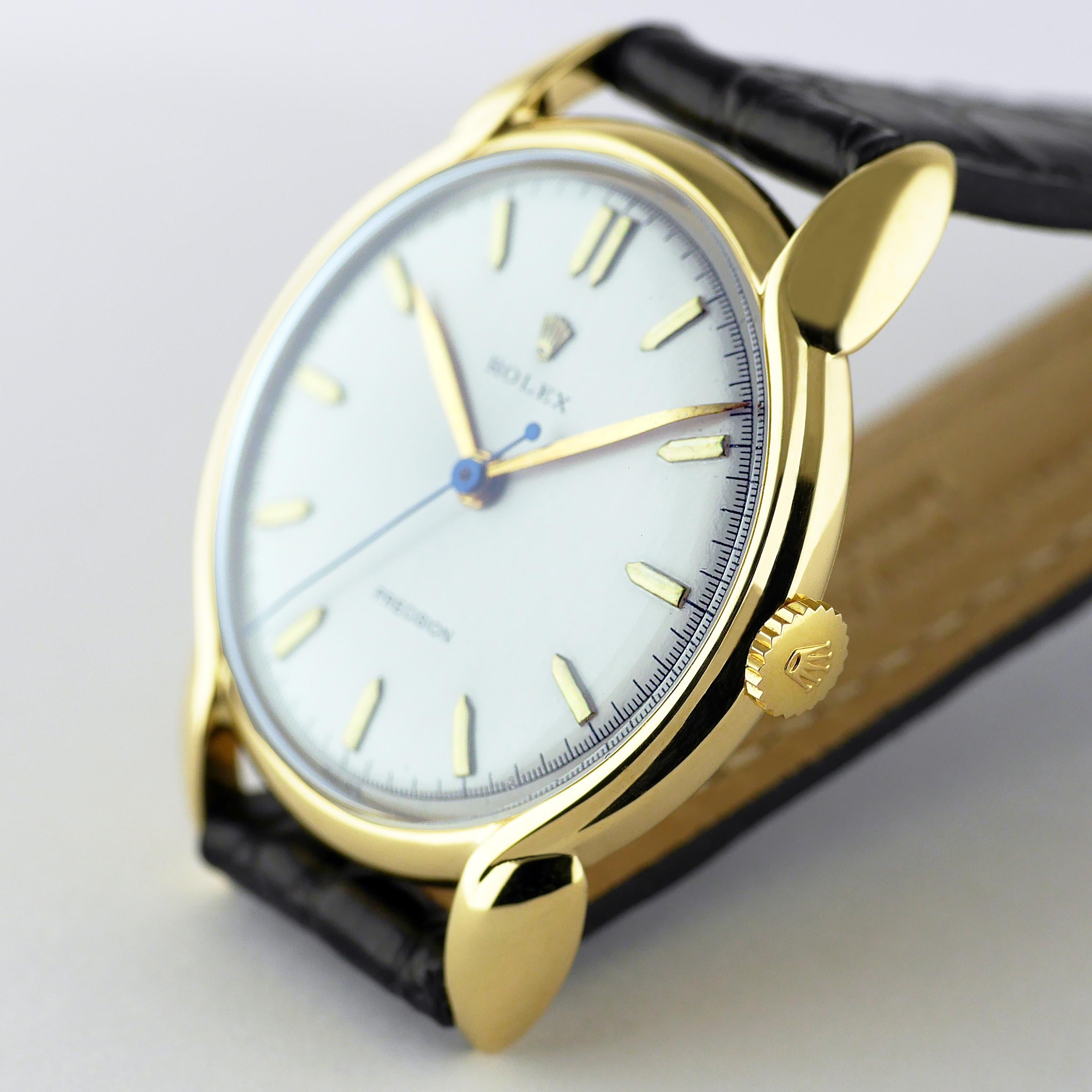 rolex precision 18k gold