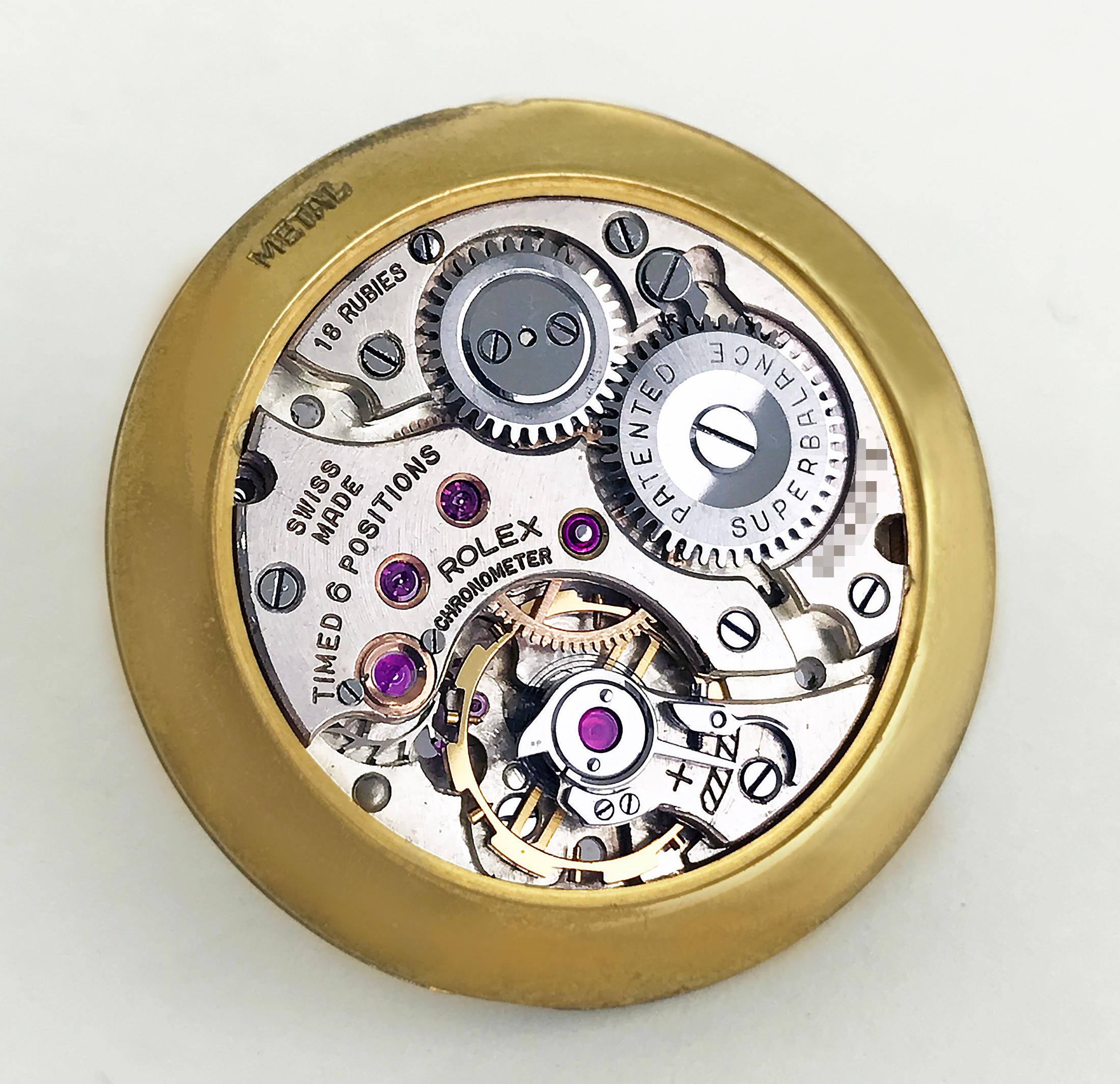 Rolex Precision Gold Wristwatch c1947 For Sale 4