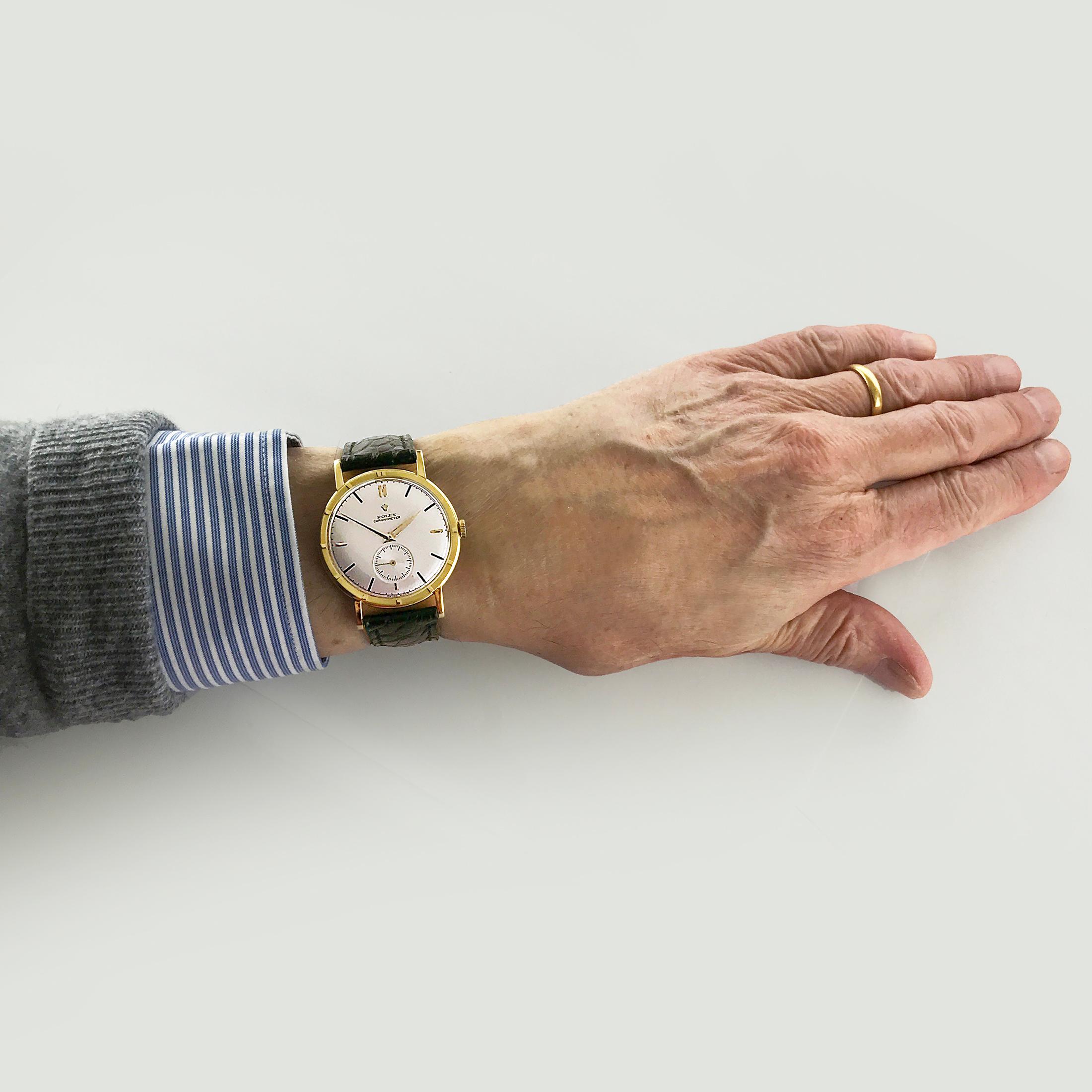 Rolex Precision Gold Wristwatch c1947 For Sale 5