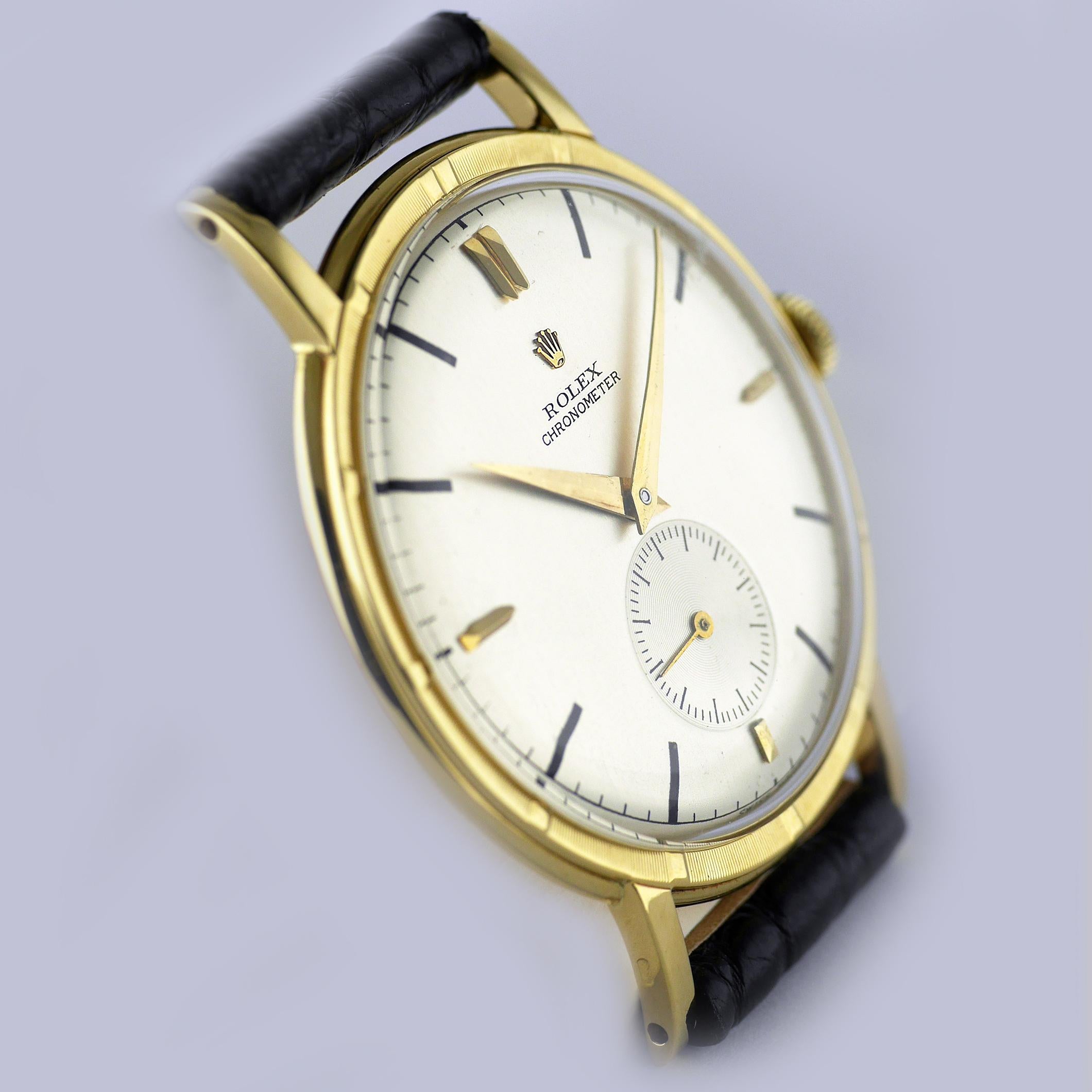 Men's Rolex Precision Gold Wristwatch c1947 For Sale