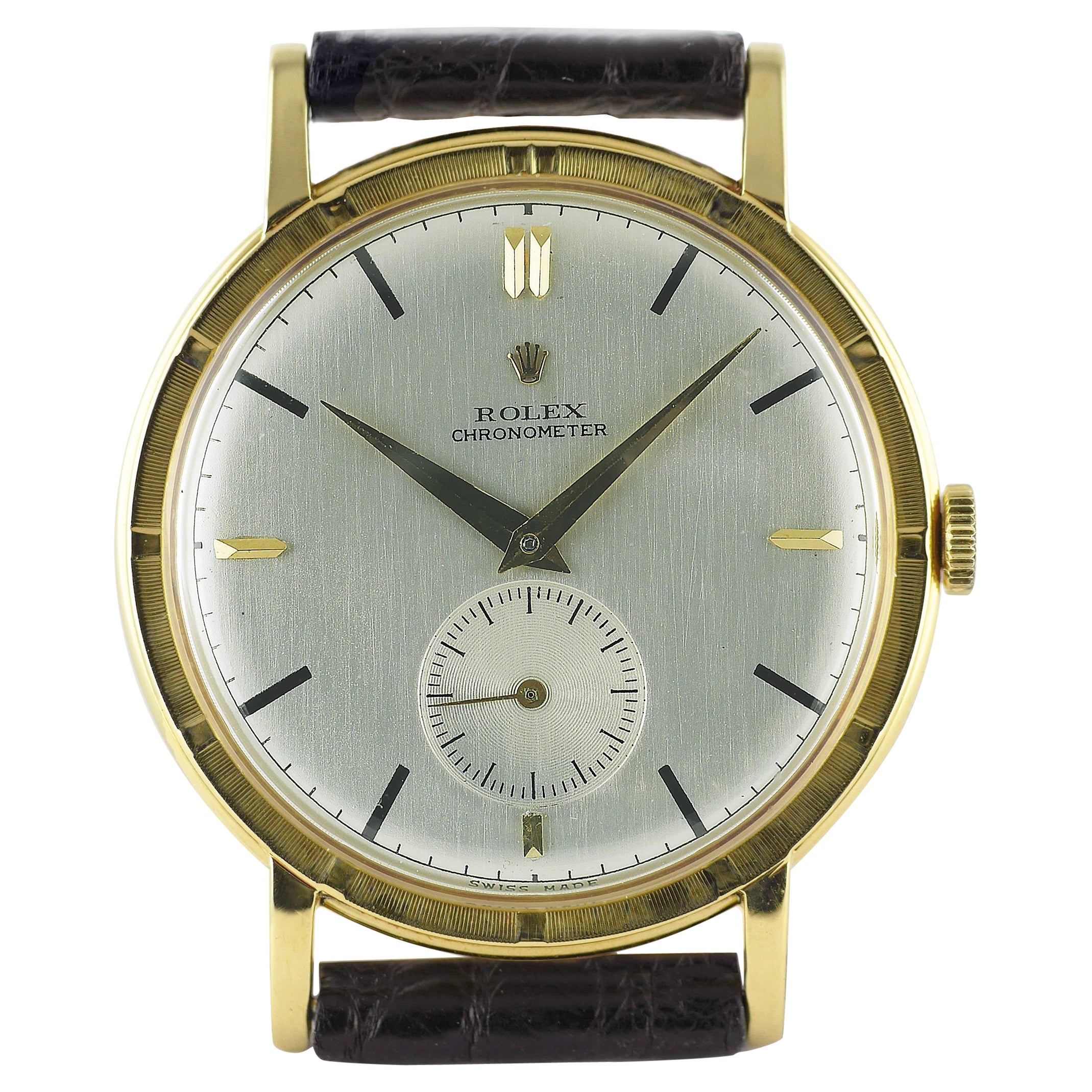 Montre-bracelet Rolex Precision en or, c1947 en vente