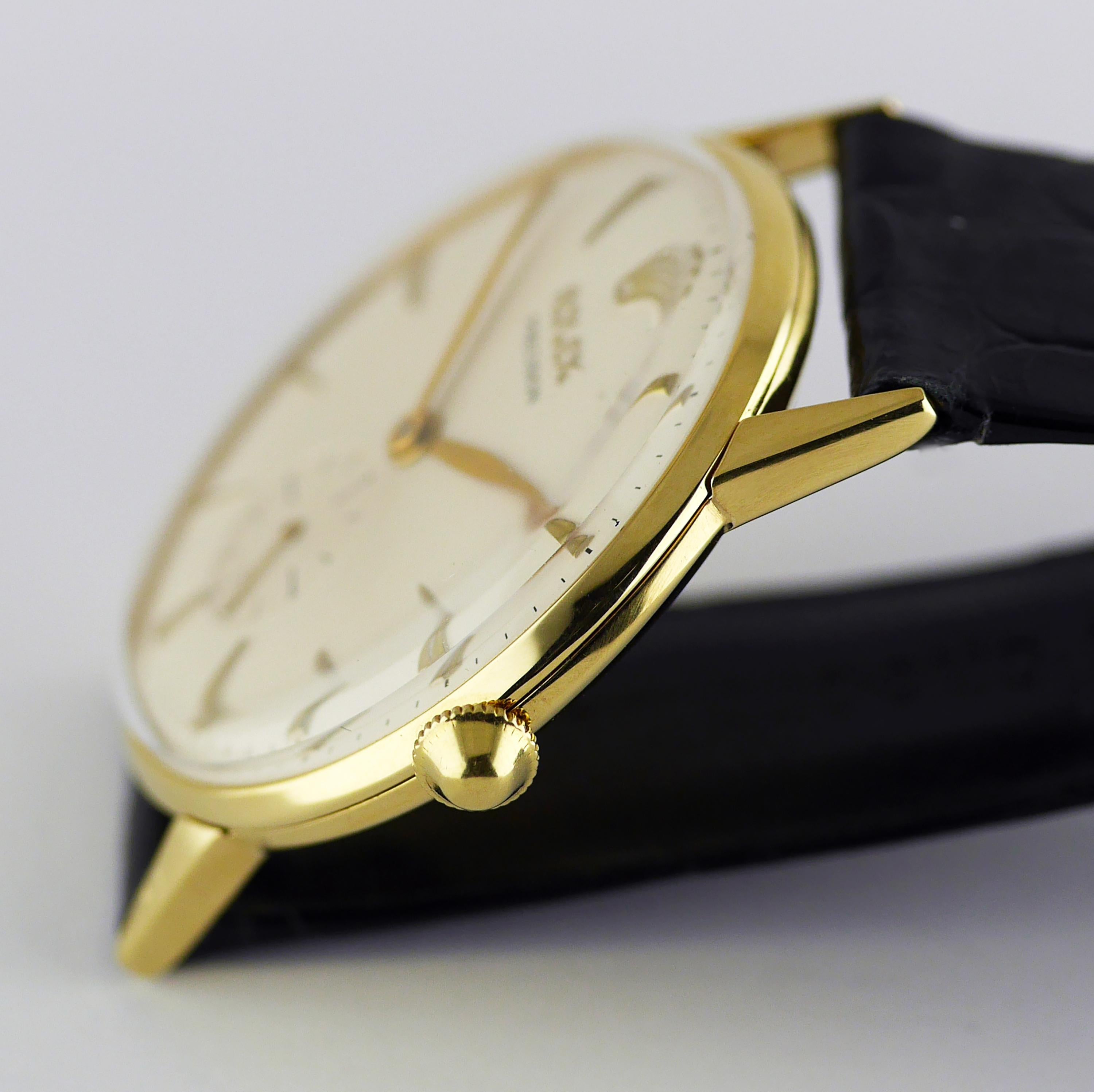 Rolex Precision Gold Wristwatch, circa 1959 In Excellent Condition In London, GB