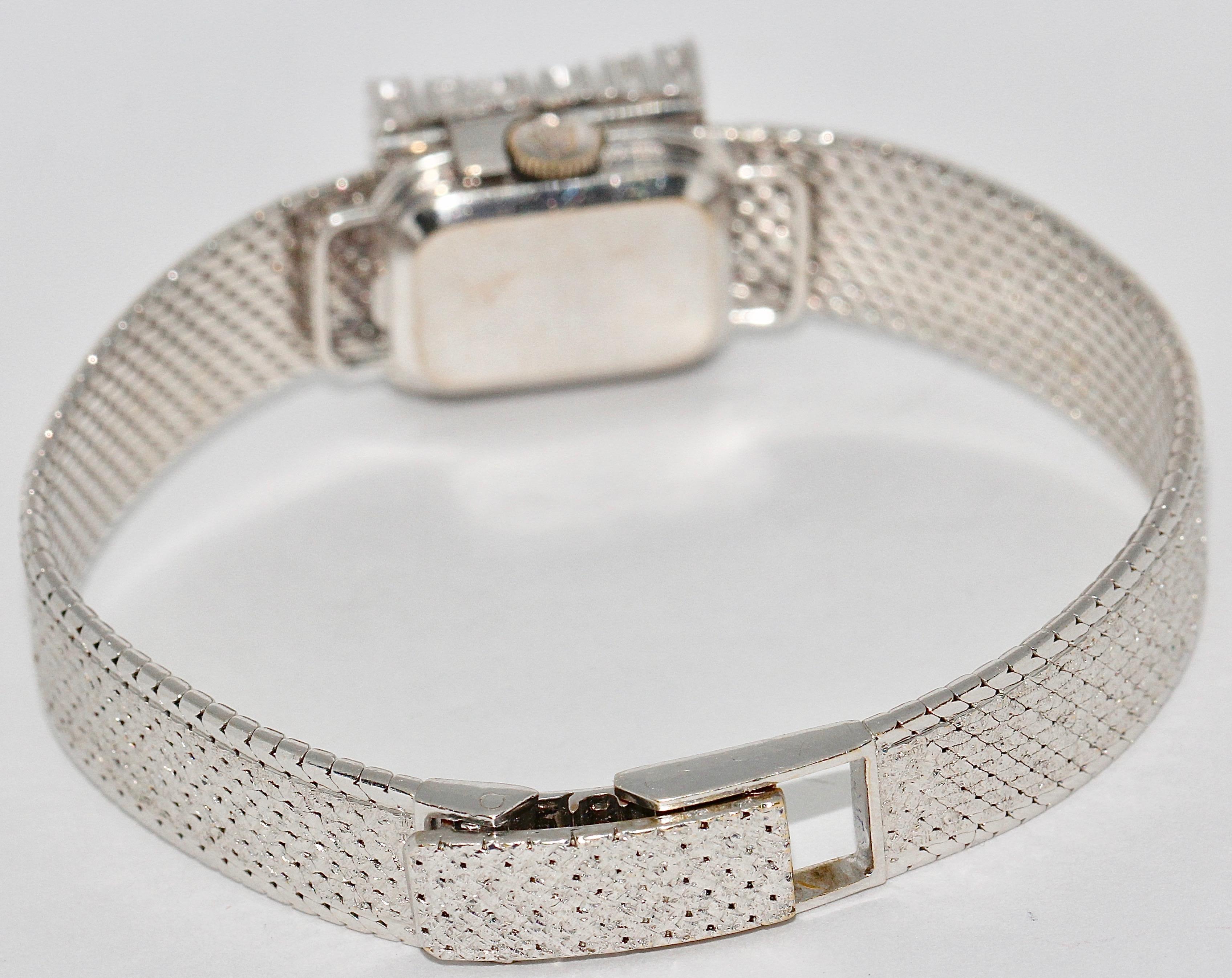 Rolex Precision Ladies Wristwatch, 18 Karat White Gold, with Diamonds In Good Condition In Berlin, DE