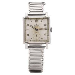 Rolex Precision Post-War Square shaped Stainless Steel men's wristwatch