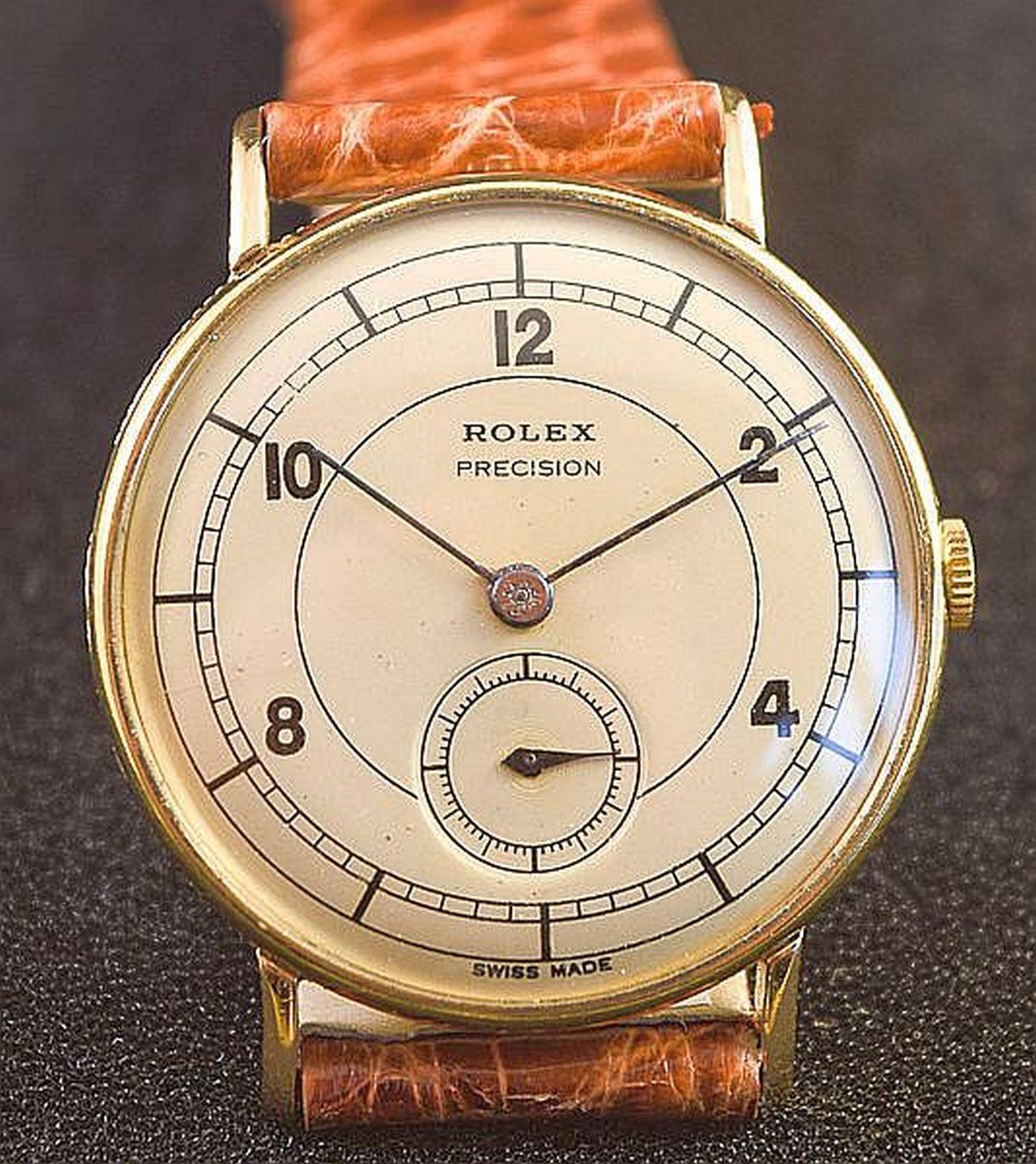 Rolex Precision Ref 1923 Rare Coin edge Vintage Watch 1