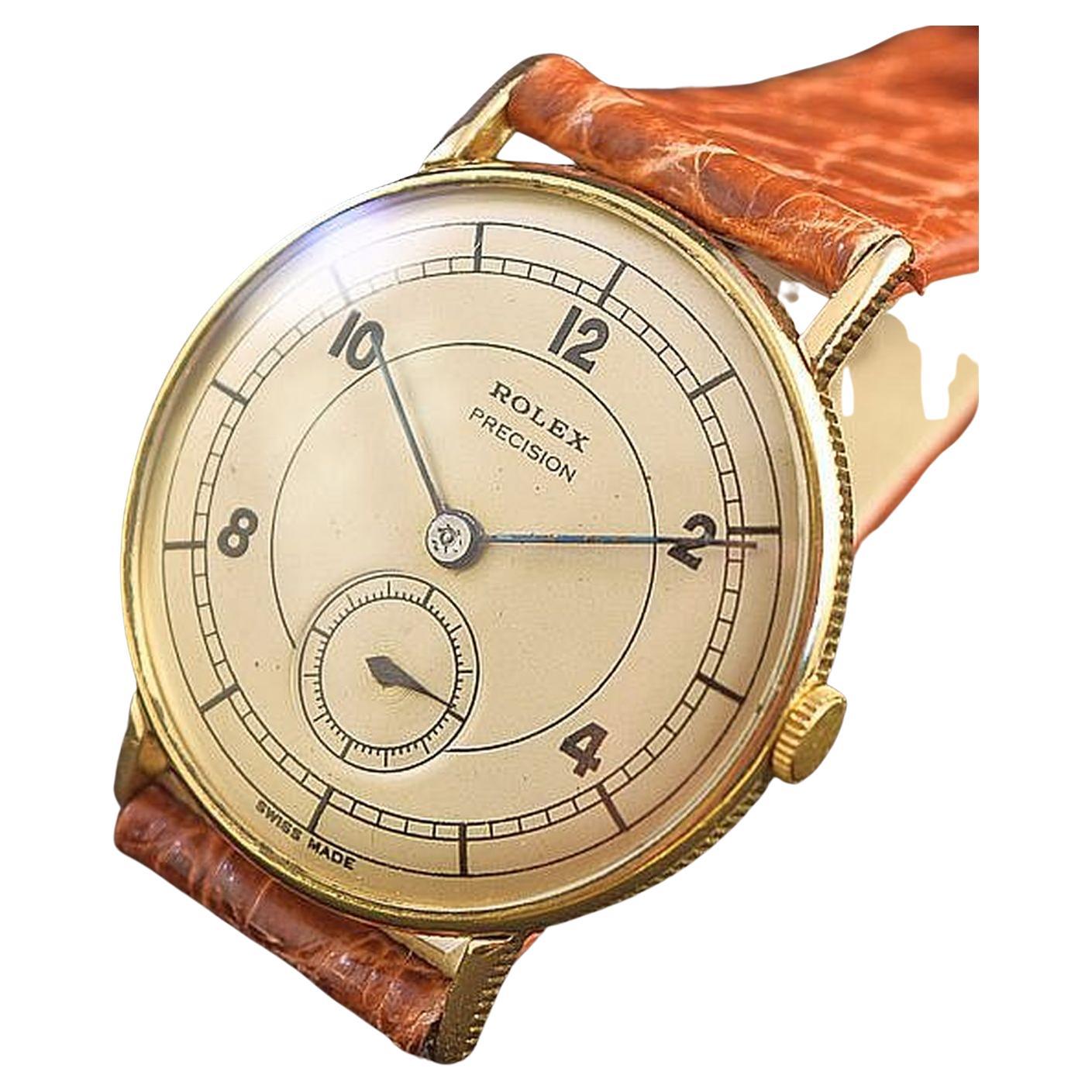  Rolex Precision Ref 1923 Rare Coin edge Vintage Watch