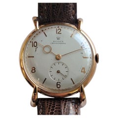 Rolex Precision Ref 4399 18k Rose Gold 35mm Mens 1940s Vintage Manual Wind RA707